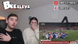 British Couple Reacts to Terrifying football moment as Bills' Hamlin collapses after tackle