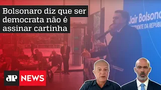 Motta e Schelp debatem fala de Bolsonaro sobre carta em defesa da democracia