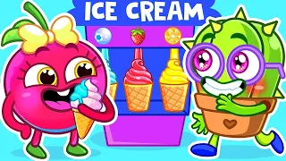 Making Four Colors Fruits Ice Cream Song 🌈🍧 II VocaVoca🥑 Kids Songs & Nursery Rhymes