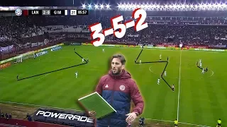 Análisis táctico de Lanús: Movimientos ofensivos en un 3-5-2.