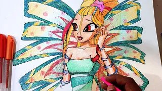 How To Draw Daphne Sirenix From WinxClub - Speed Drawing