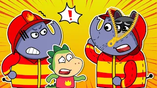 🚒 Fire Spike Adventures at the Fire Station 😱 - Dragon stories for kids and family