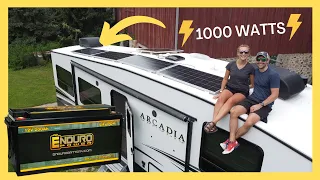 DIY SOLAR INSTALL | Upgrading our Fifth Wheel RV to Lithium (RV Life)