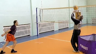 Volleyball. Attack Hit (spike). Training. Tutorial. For beginners