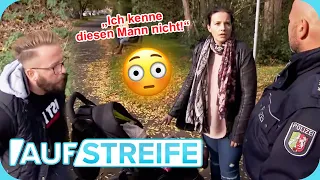 "Ich kenne diesen Mann nicht?" 😳 Fremder schiebt Kinderwagen auf Fahrradweg 😱 | Auf Streife | SAT.1