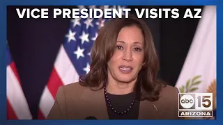 Vice President Kamala Harris speaking at rally in Phoenix