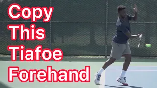 How Francis Tiafoe Hits A Topspin Forehand (Tennis Technique)