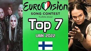 Uuden Musikiin Kilpailu 2022: My Top 7 [w/ Ratings] | Eurovision Song Contest 2022