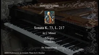 D. Scarlatti: Sonata in C Minor K 73, L 217, Allegro - Minuetto (Piano)