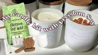 DIY Scented Freedom Soy Wax Candles at home |  Candle making kit review | Microwave your wax!