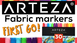 ARTEZA Fabric Markers review // My First Go Fabric painting on clothes