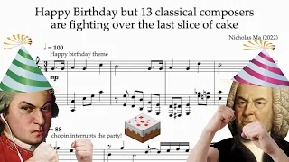 Happy Birthday but 13 classical composers are fighting over the last slice of cake