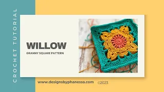 Easy Willow Granny Square Crochet Pattern + Tutorial