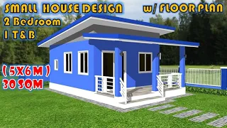 30 SQM | SMALL HOUSE DESIGN IDEA | 2 BEDROOM | 1 T&B | SIMPLE HOUSE DESIGN