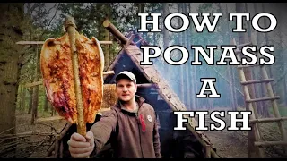 HOW TO PONASS A FISH OVER A FIRE. SMOKED SALMON / TROUT - BUSHCRAFT COOKING - WOODLAND CAMP FIRE