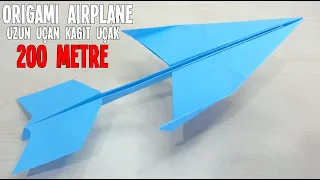 Uzun Uçan Kuyruklu Kağıt Uçak Yapımı-Origami Airplane-Origami Uçak-Bölüm 119