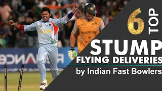 TOP 6 Sensational Stumps Flying Deliveries By Indian Fast Bowlers | Stumps Flying Crazy Deliveries