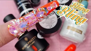 BORN PRETTY PR UNBOXING GELS |  REVIEWING NAIL RHINESTONE GLUE | BLING APPLICATION 💅