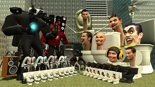 MECHA CAMERA MAN AND SPEAKER MAN BOSSES VS NEW SKIBIDI DOP DOP TOILET BOSSES In Garry's Mod!