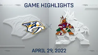 NHL Highlights | Predators vs. Coyotes - Apr. 29, 2022