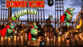 Donkey Kong Country [60FPS]: Final Boss - King K. Rool & 101% Ending (No Damage)