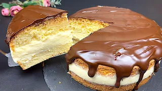 Boston cream pie! One of my favorite cakes! 😋