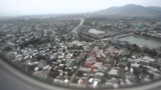 Airplane landing in Da Nang International Airport (DAD), Vietnam