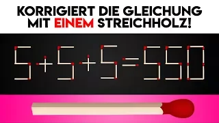 5 KRASSE Rätsel mit STREICHHÖLZERN!