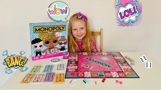 LOL SURPRISE DOLLS MONOPOLY GAME REVIEW | UNBOXING with Adriana and Markus Adventure