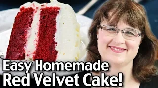 Easy Homemade Red Velvet Cake Recipe - How To Make Red Velvet Cake!