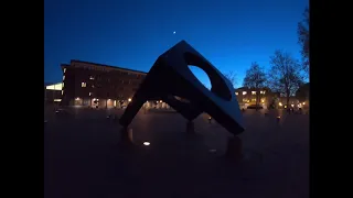 Perspective of Isamu Noguchi's Skyviewing Sculpture