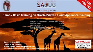 Ahmed Jassat - South African Oracle User Group Presentation Oracle Private Cloud Appliance