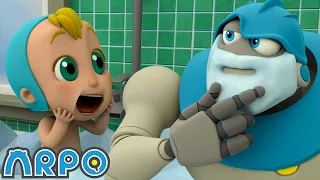 Must Keep The Baby CLEAN!!!! | Arpo the Robot | Funny Cartoons for Kids | @ARPOTheRobot