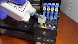 How to fill an Epson ET-2750 Eco Tank Printer with Eco Stencils printer ink.