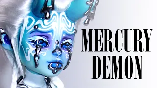 MERCURY DEMON Doll!  ○ Custom Monster High OOAK Doll Repaint ○