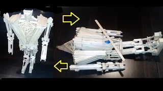 Building a Popsicle stick  Helicopter - Robot / DIY Transformer