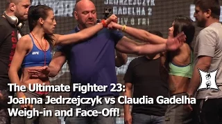 The Ultimate Fighter 23 Finale: Joanna Jedrzejczyk vs Claudia Gadelha Weigh-in + Face-Off!