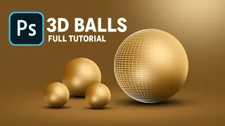 How to Design 3D Golden Balls in Adobe Photoshop | Adobe Photoshop Tutorial #adobephotoshop #ai