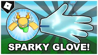 Slap Battles - (FULL GUIDE) How to get SPARKY GLOVE + "INCREDIBLE RUNNING MAN" BADGE! [ROBLOX]