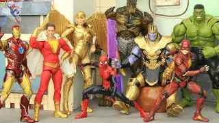 AVENGERS vs JUSTICE LEAGUE War Wonder Woman Attacked by Thanos | Figure Stop Motion