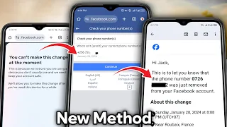 Fix Facebook Number Remove Problem You Can't Make this change at the Moment Facebook Problem 2024