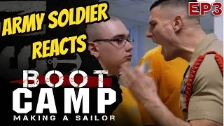 U.S. ARMY SOLDIER Reacts: U.S. NAVY Boot Camp Making a Sailor: Episode 3 "Processing Days"