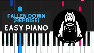 Fallen Down (Reprise) (EASY Piano Tutorial) - Undertale