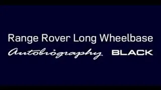 Range Rover Autobiography Black Design Film