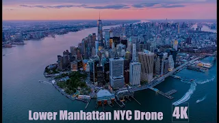 Lower Manhattan, New York City (NYC) in 4K Ultra HD Drone Video