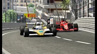 Ferrari F1 2018 vs Renault F1 1979 - Monaco