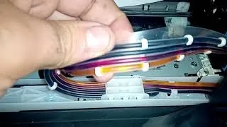 How to attach ink hoses to the inside of the printer in Canon Pixma G-Series printers