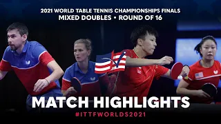 Olga V./Kirill S. vs Lily Z./Lin G. | 2021 World Table Tennis Championships Finals | XD | R16