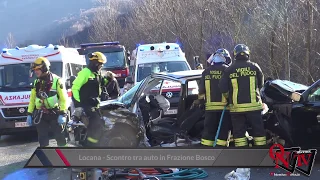 Locana - Scontro tra auto in Frazione Bosco