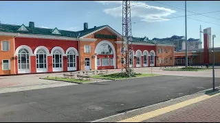 Train Ride from "Abakan - Biskamzha" Russia. Republic of Khakassia.